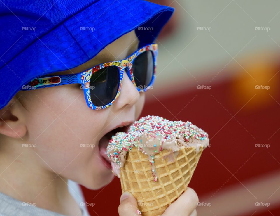 The ice cream is delicious and with colorful candies the best in the world