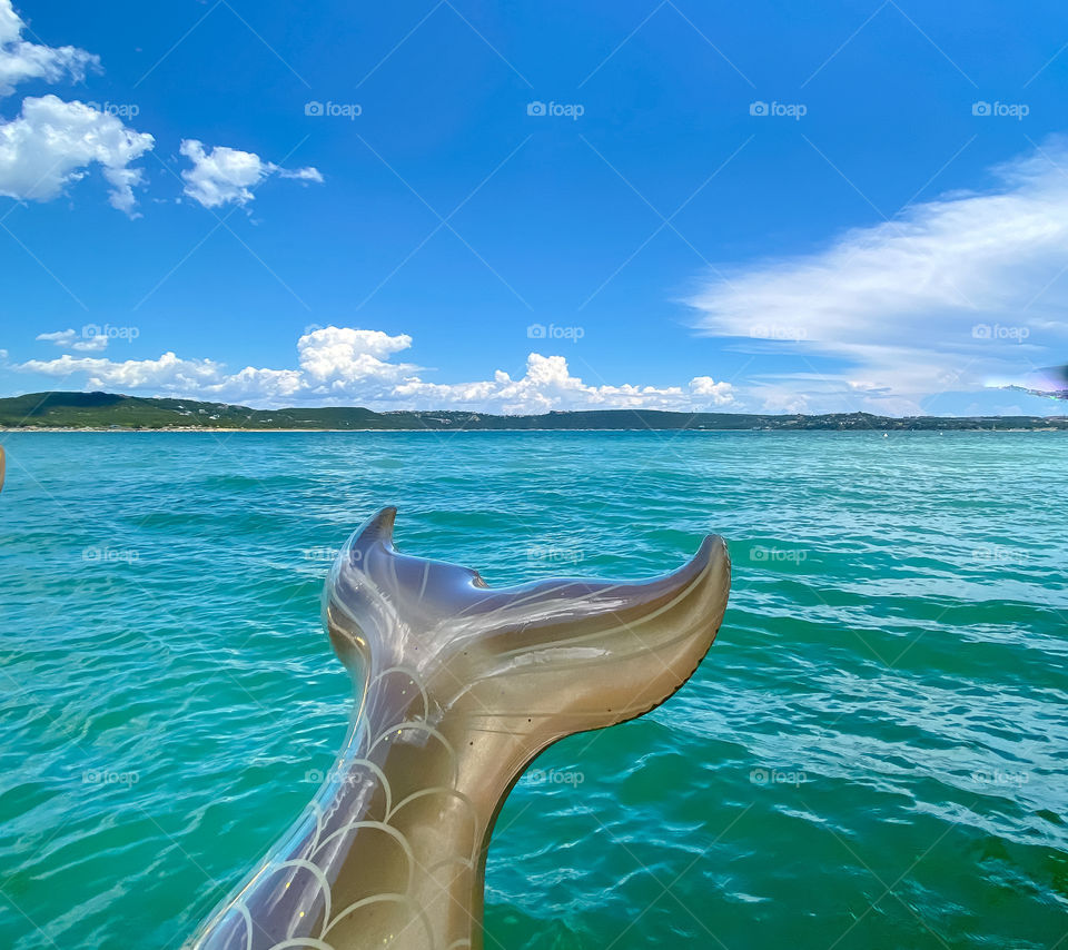 Foap Mission I love Waterscapes! Aquamarine Lake with cloudscape!