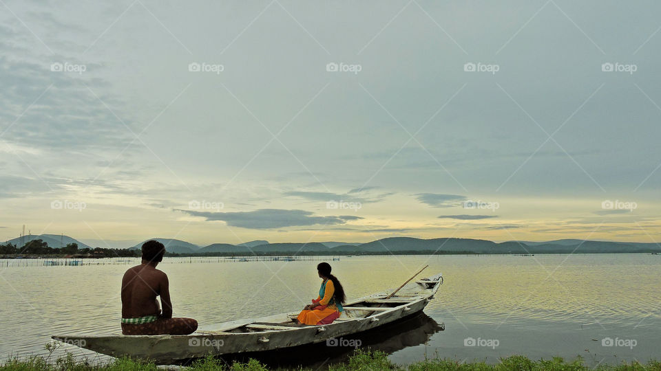 an evening by the lake