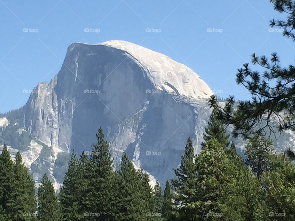 View of half dome at yosemite