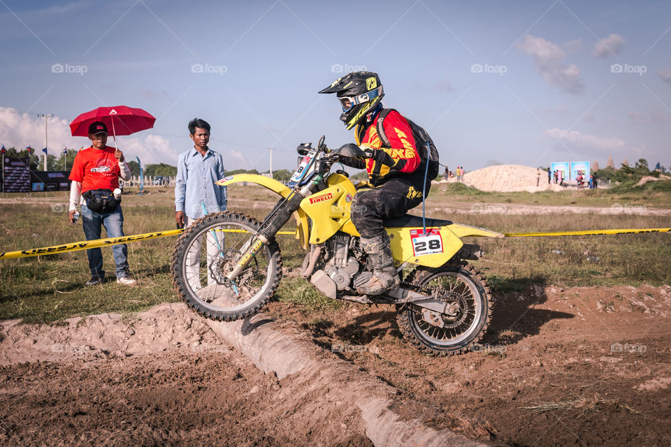 Enduro Cross racing at Baseth mountain racing campus, Kandal Province, Cambodia.