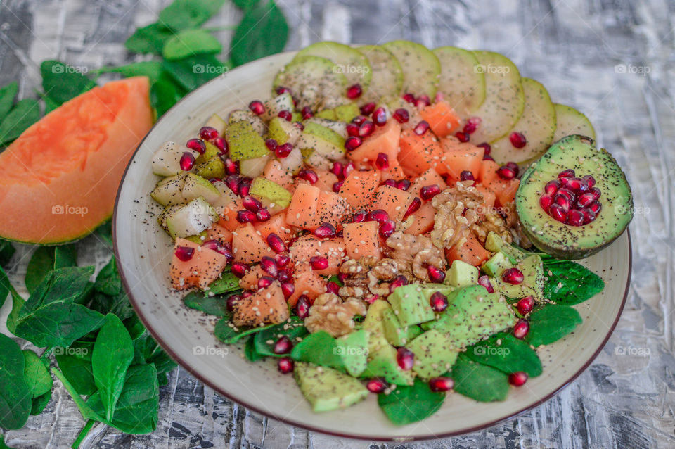 Healthy salad plate 