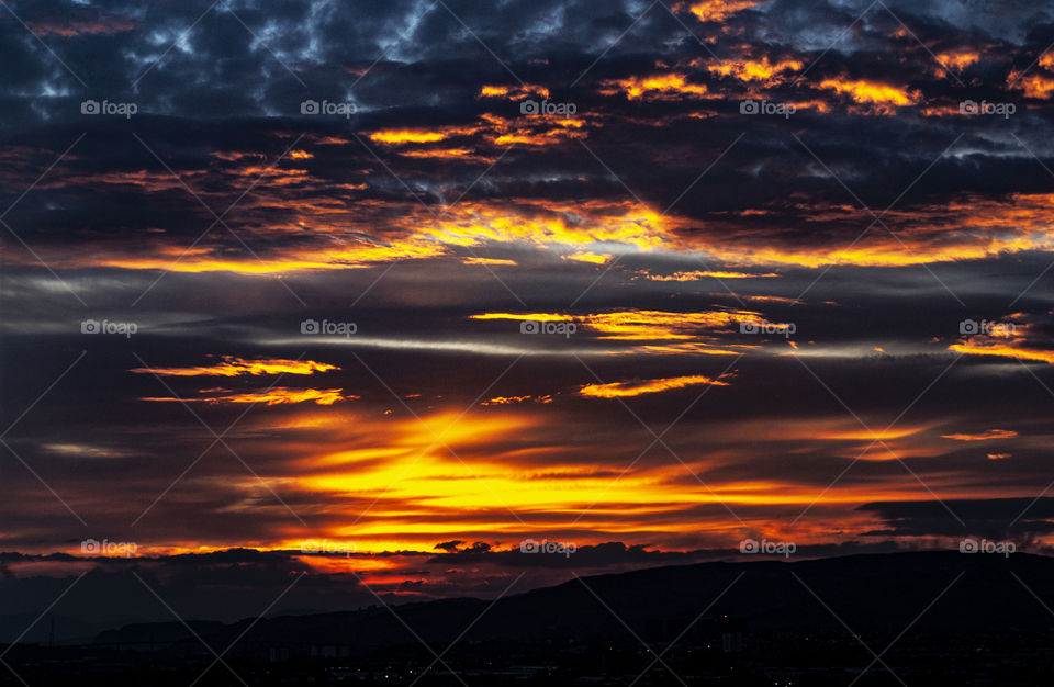 Dramatic colorful sky