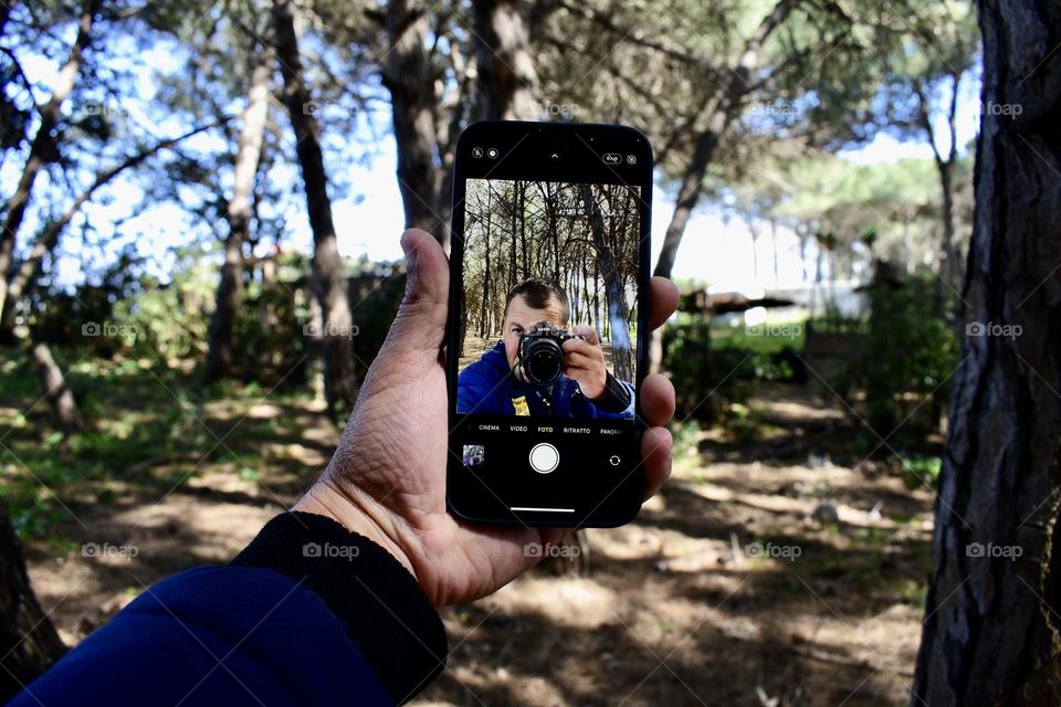 Selfie in the forest