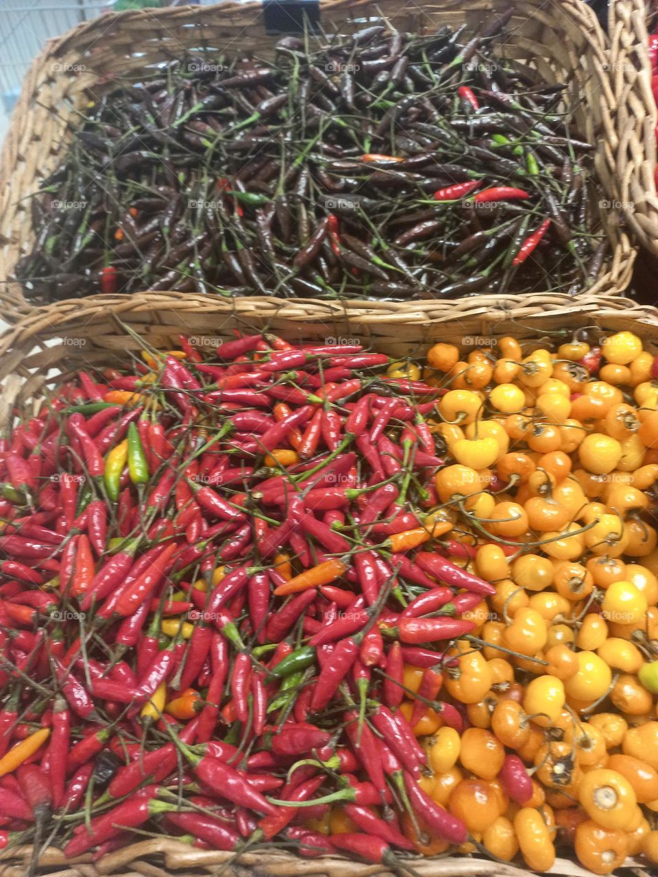 Pimentas. A  pimenta é um fruto rico   em   vitaminas A, C e E, além  de compostos alcaloides  que proporcionam  vários benefícios   à saúde. Essas
 propriedades  da pimenta fazem com que ela tenha um efeito termogênico  de aceleração  do metabolismo