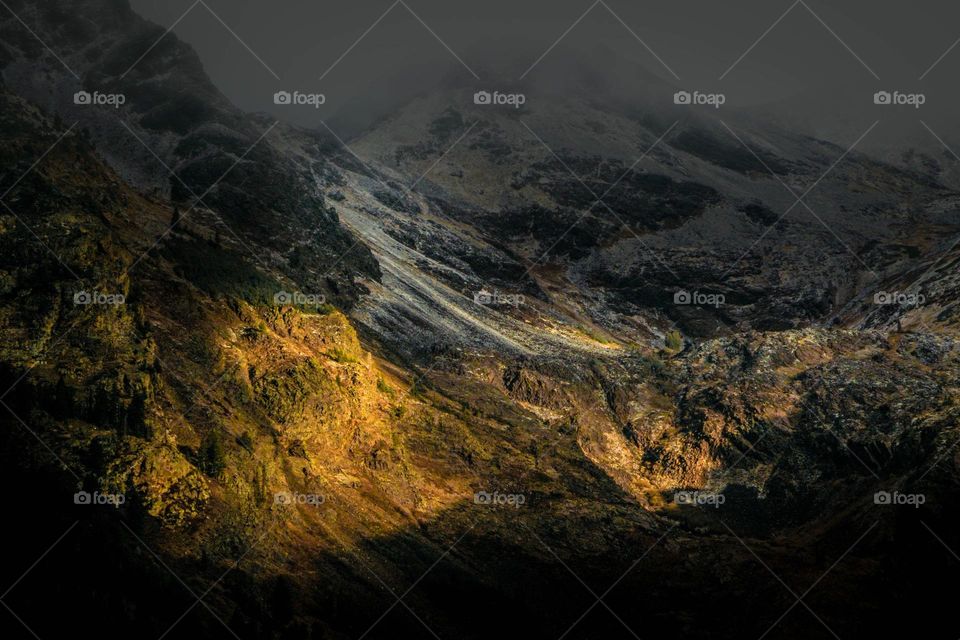 Natural mountains and forests