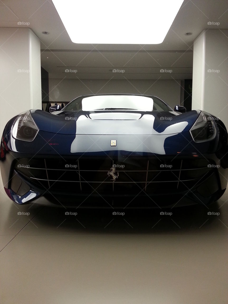 Ferrari in midnight blue
