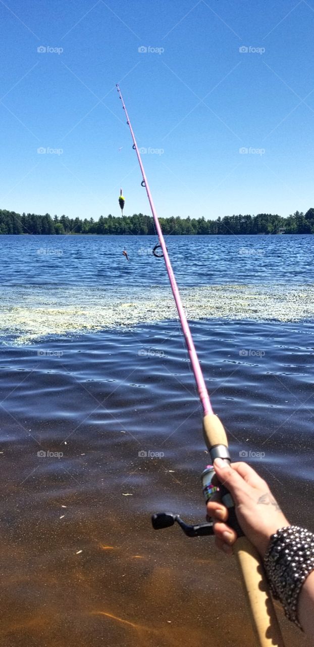 fishing on a beautiful summer day
