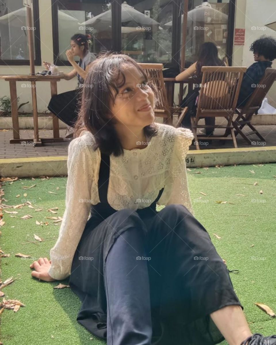 girl sitting on the floor