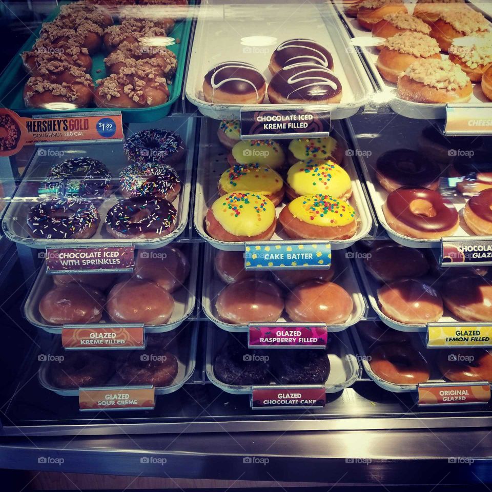beautiful donut display