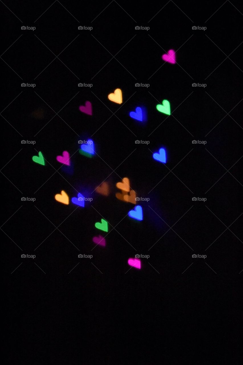 bokeh hearts
