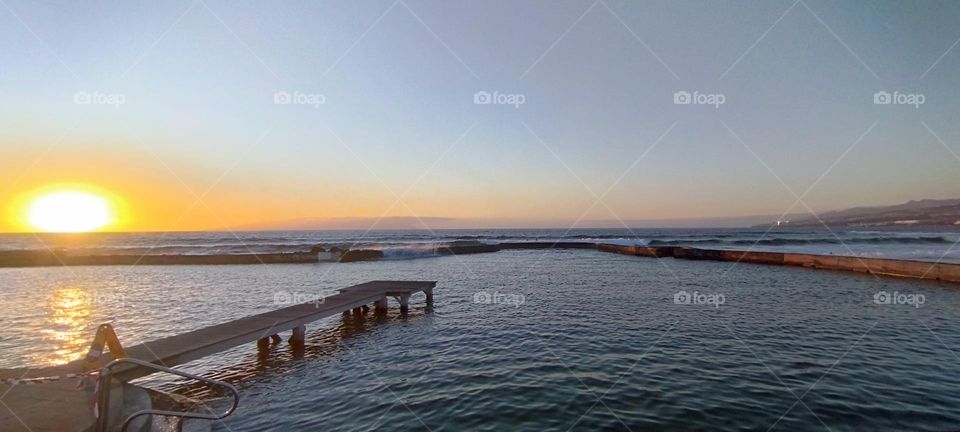 sunset in spring from Tenerife