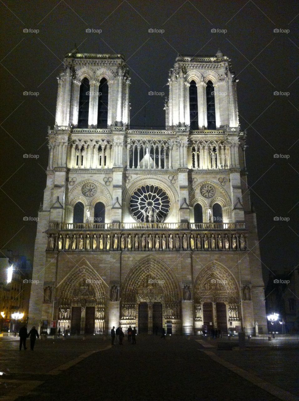Paris, by night. Notre Dame