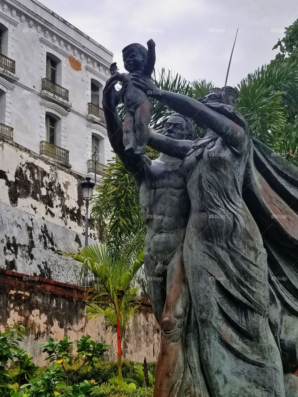 Statue. old town princess park old San Juan