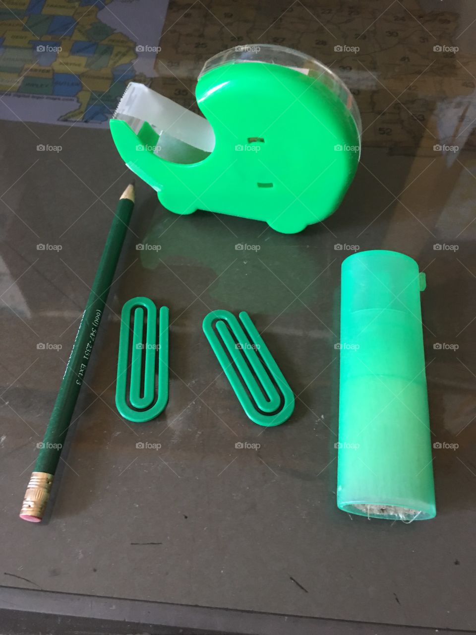 Green items 