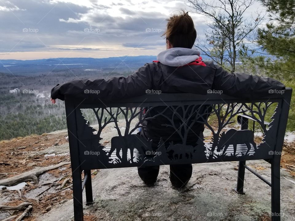 Every summit needs a bench