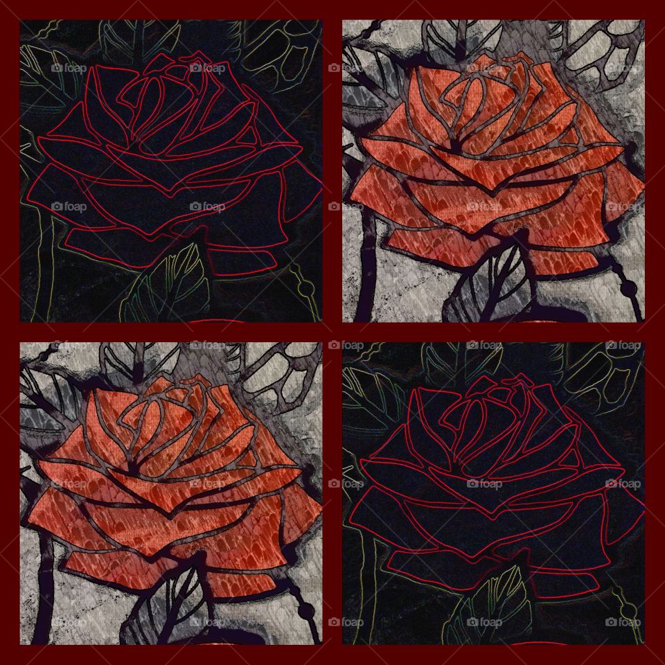 rose pop art