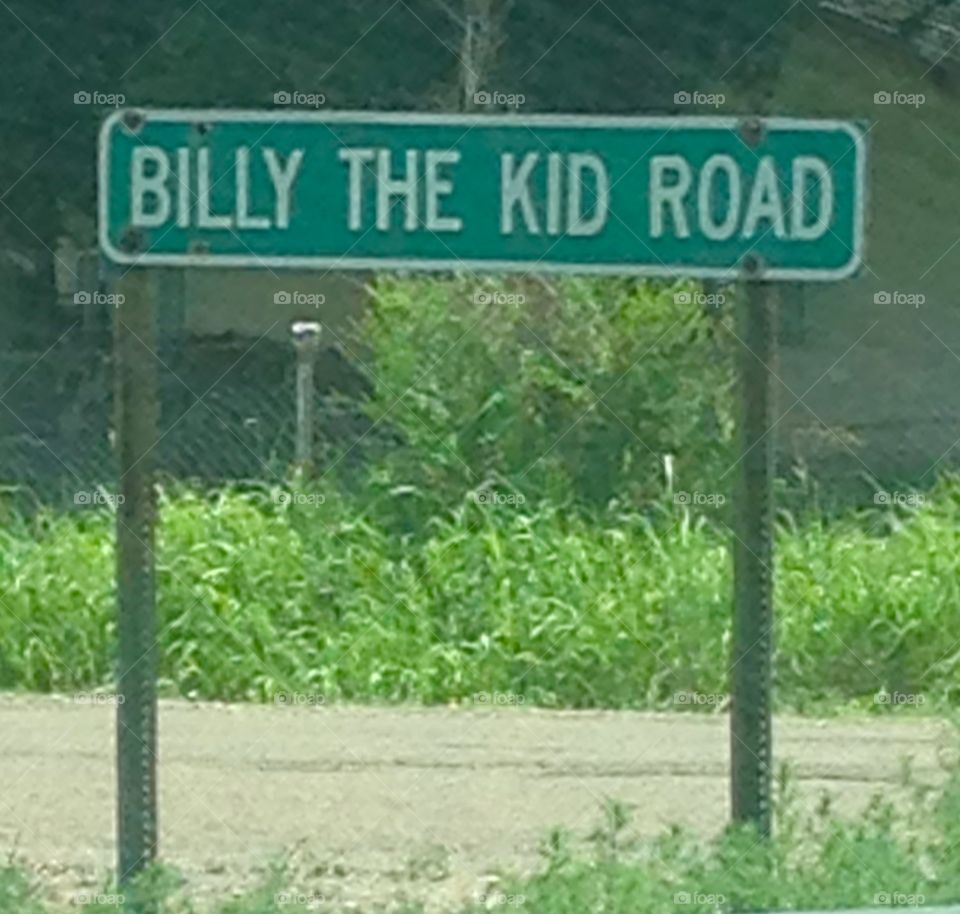 Billy the kid road sign 