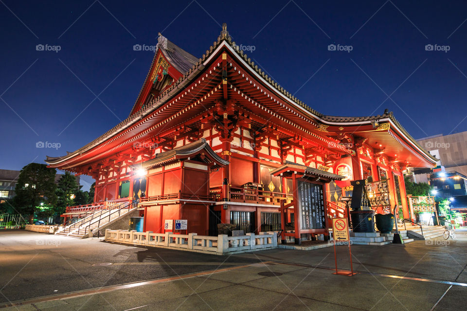 Japanese temple in Asakusa , Tokyo , Japan