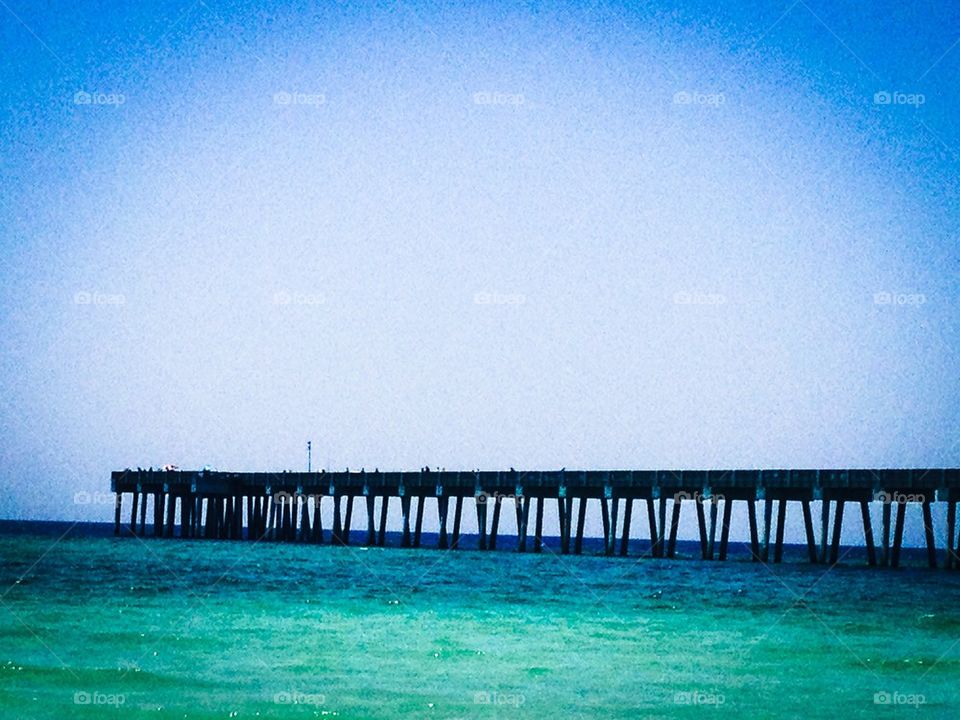 Pier on beach