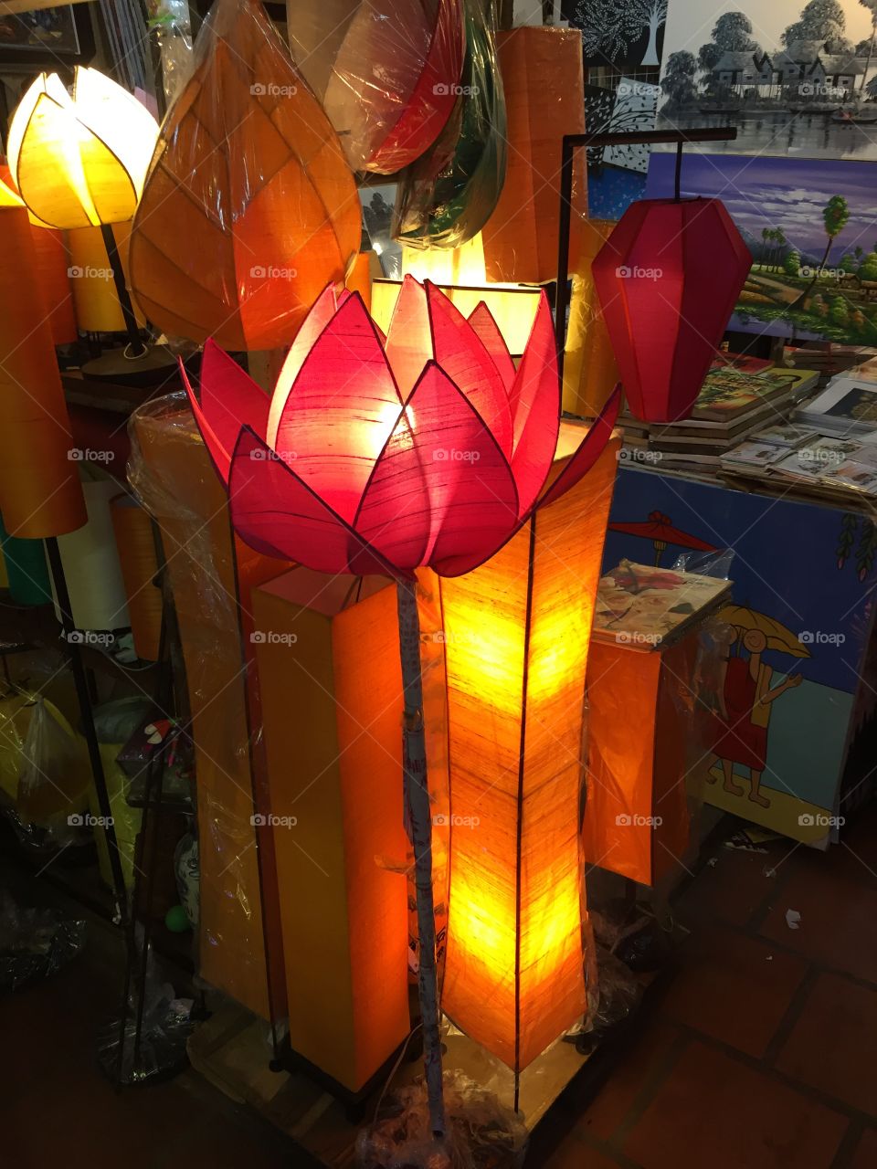 Light  on the market of Cambodia 