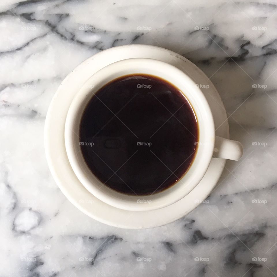 Coffee on marble