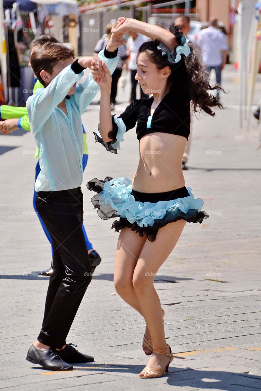 young couple dancing