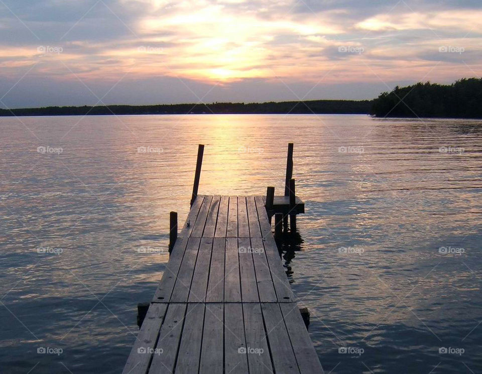 dock sunset