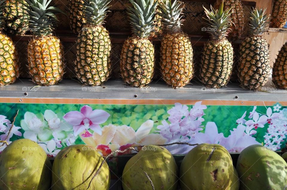 Fruitstand. A fruit stand on the side of the road in Kauai  