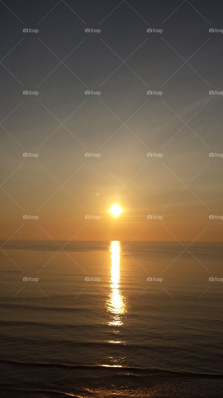 Sunset Over the Ocean