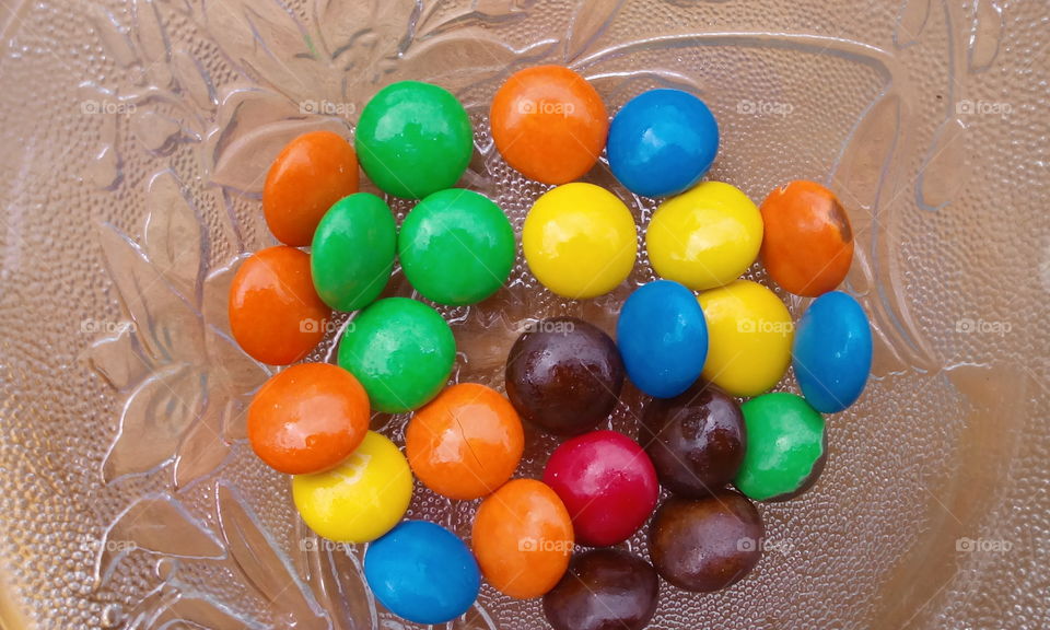 colored chocolate