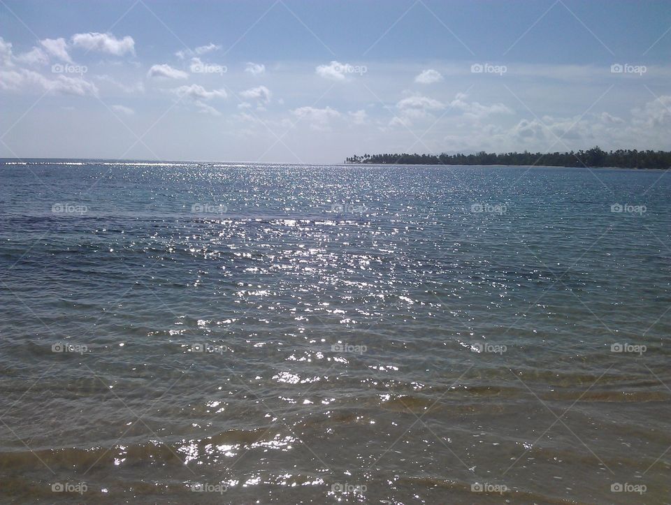 sea horizont. sea and caribbian coast