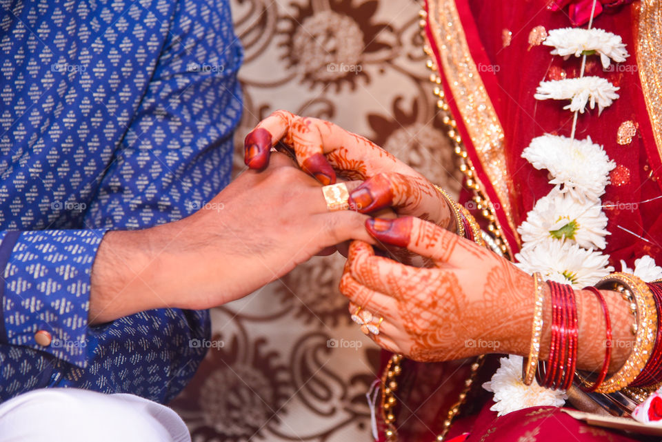 ring ceremony in an engagement