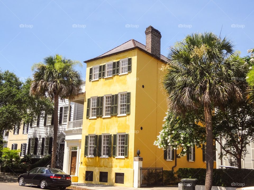 Yellow Charleston House
