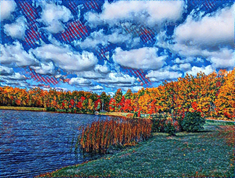 Around the pond in autumn 