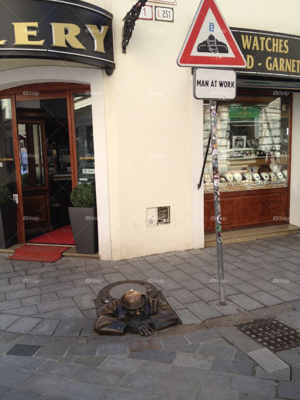 Man at Work. Statue in Bratislave