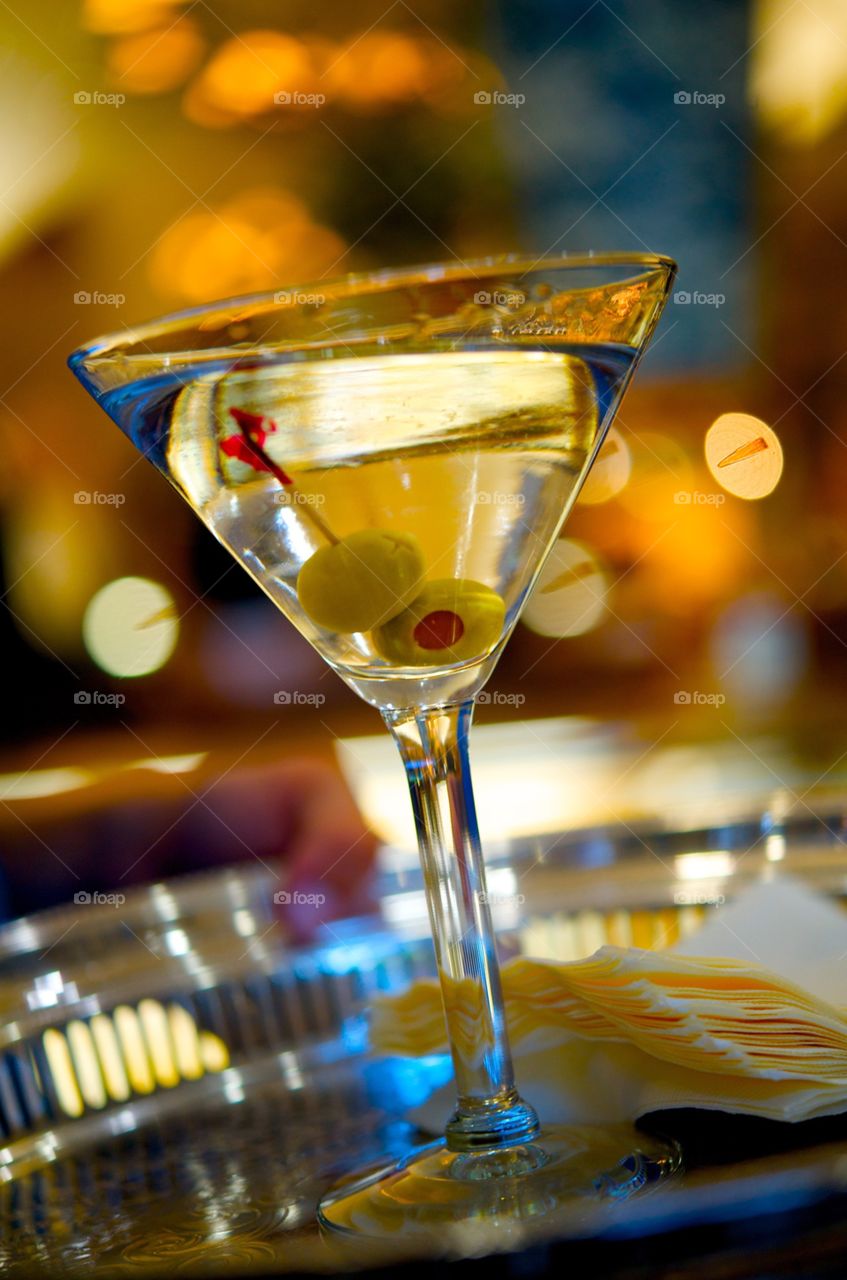 Martini on a tray