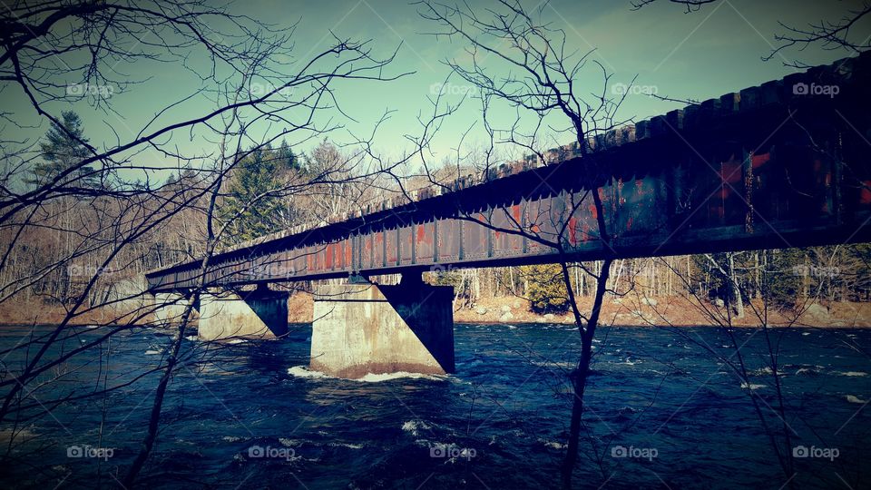 Bridge trestle hudson river