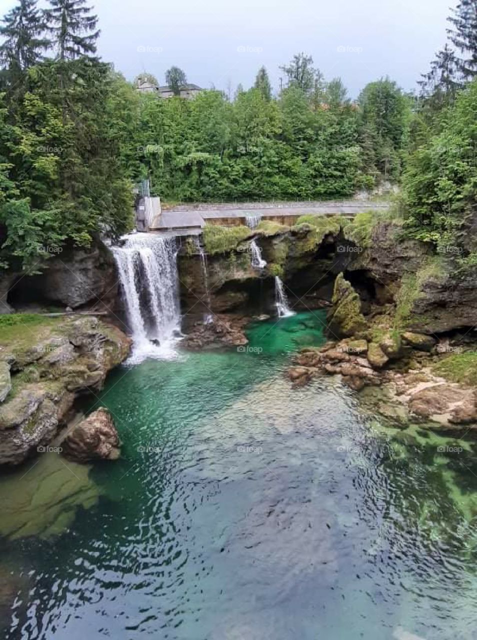 A mesmerizing waterfall 
A colorful painting with the touch of mother nature