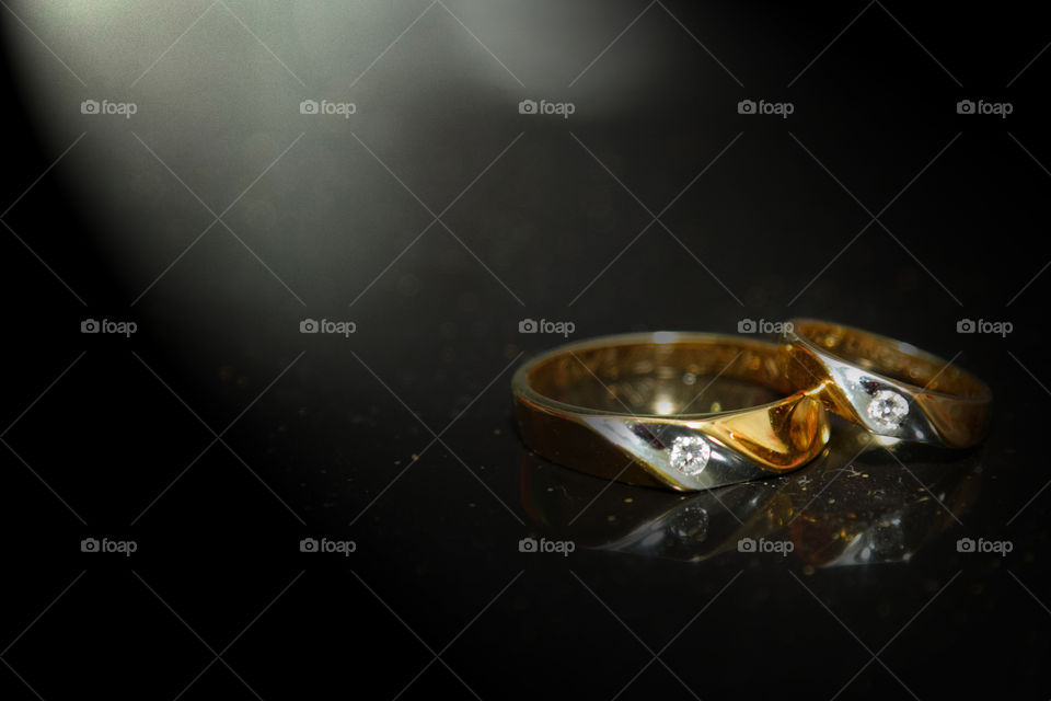 Close-up of wedding rings