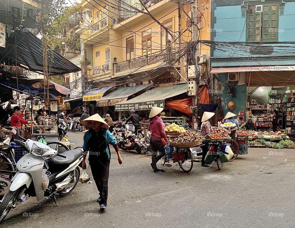 Back streets of old Hanoi 
