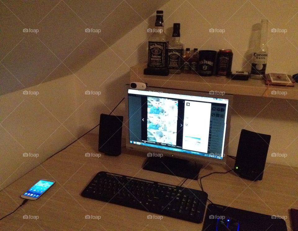 Computer on the desk 