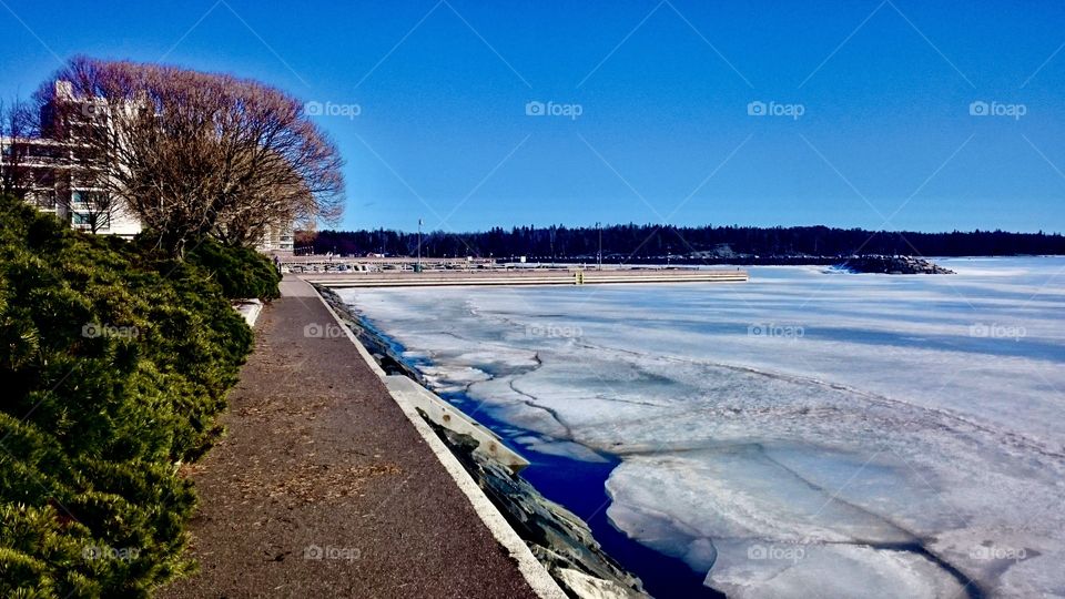 Icy sea in Helsinki