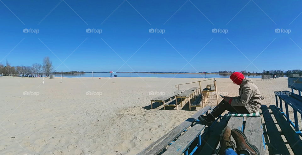 city ​​beach in the town of Ukrainka