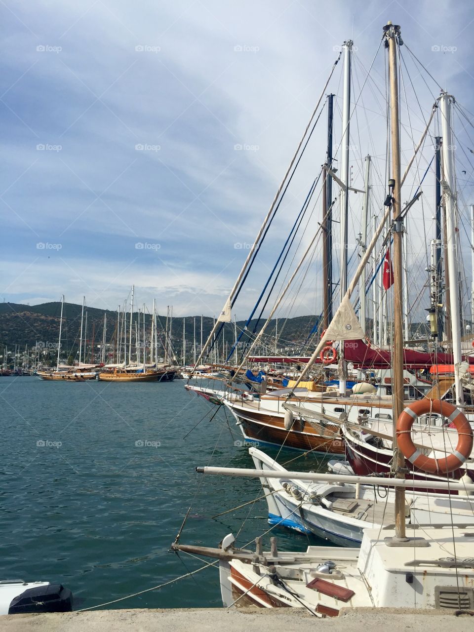 Marina with yachts near Bodrum Castle