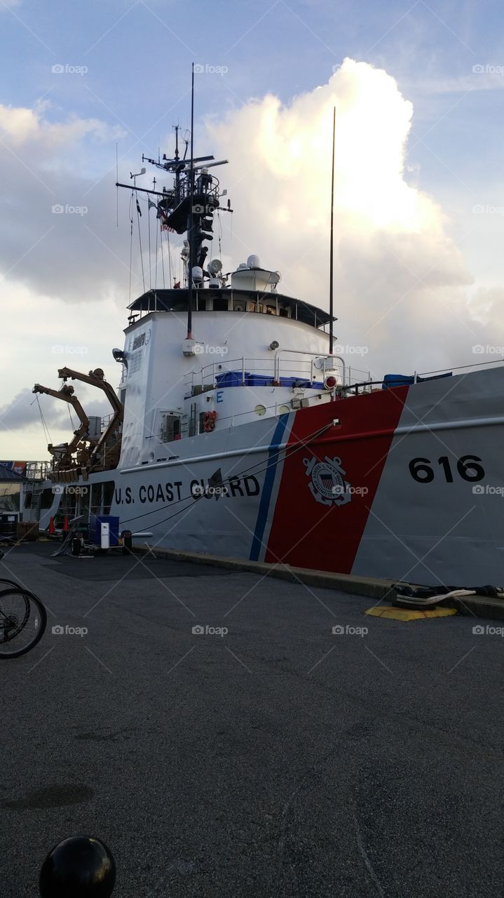 US Coast Guard Cutter The Diligence in Dock