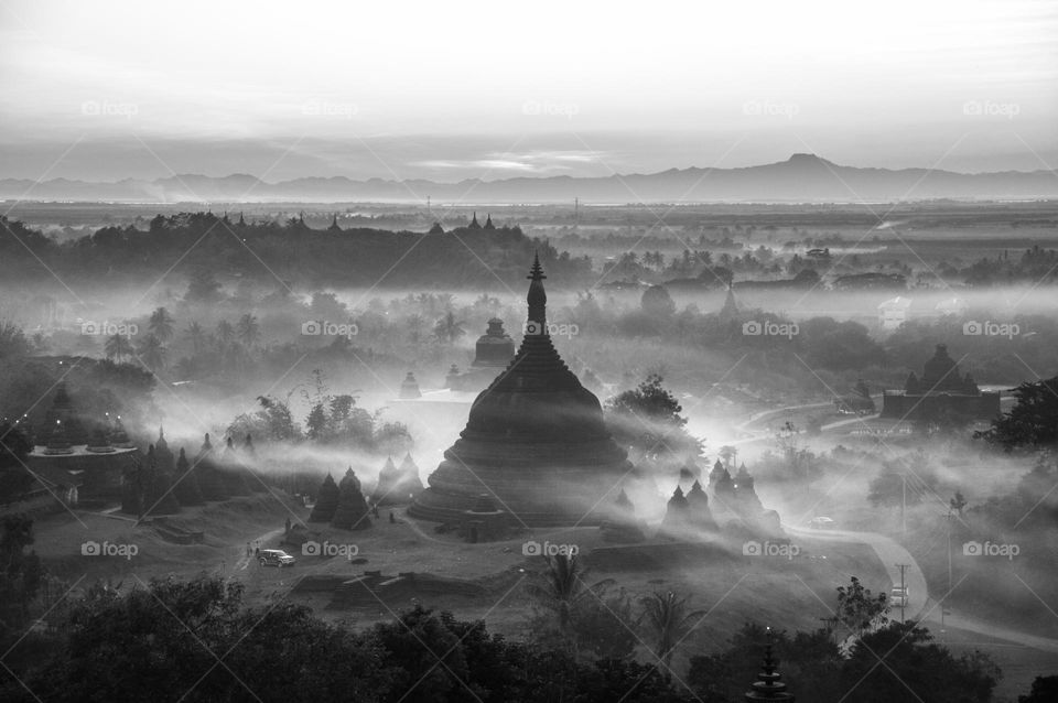 In a Evening of winter, I climbed the highest mountain to get this image and I feel it and then I take this photo.