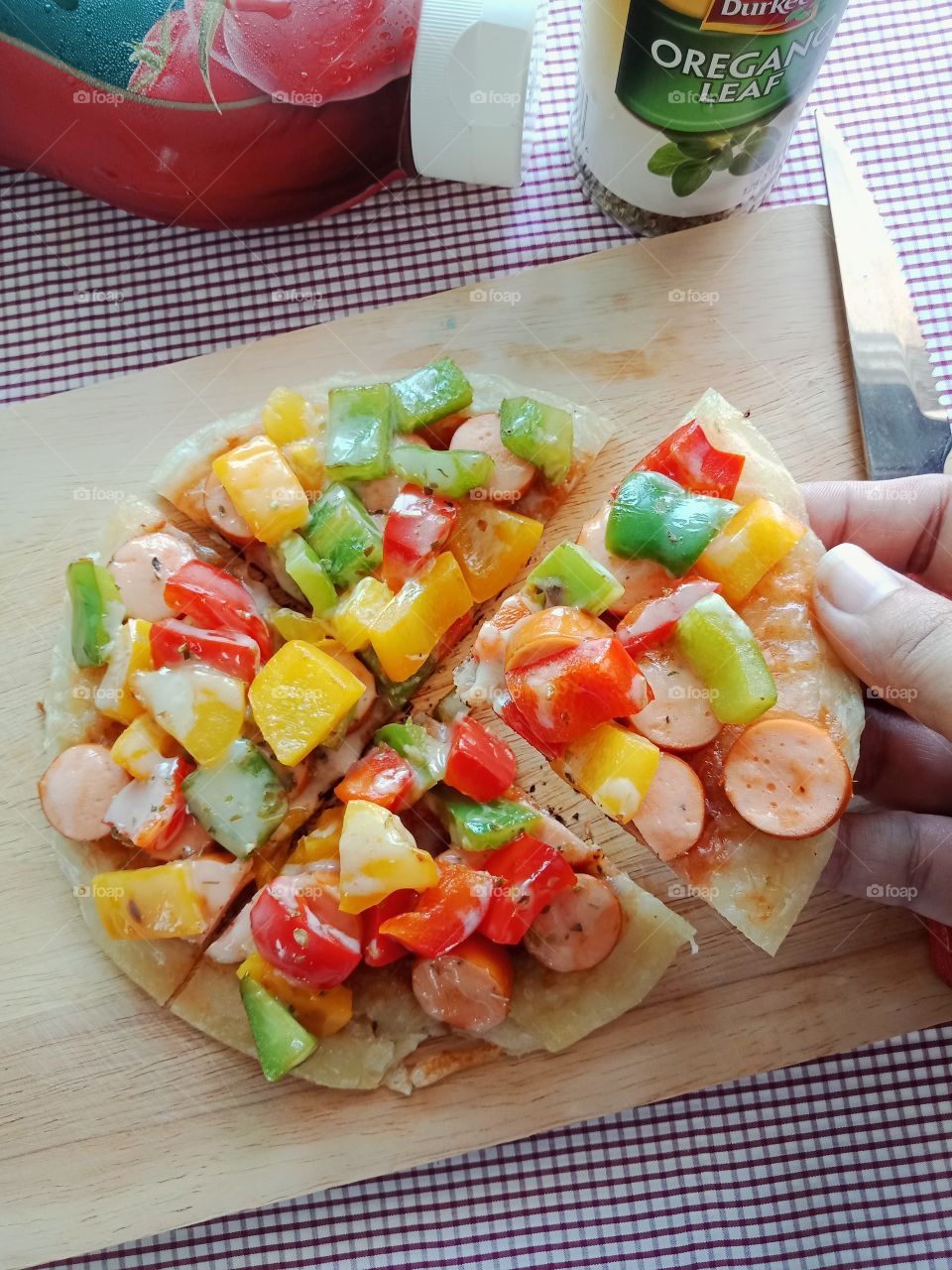 Homemade Roti pizza