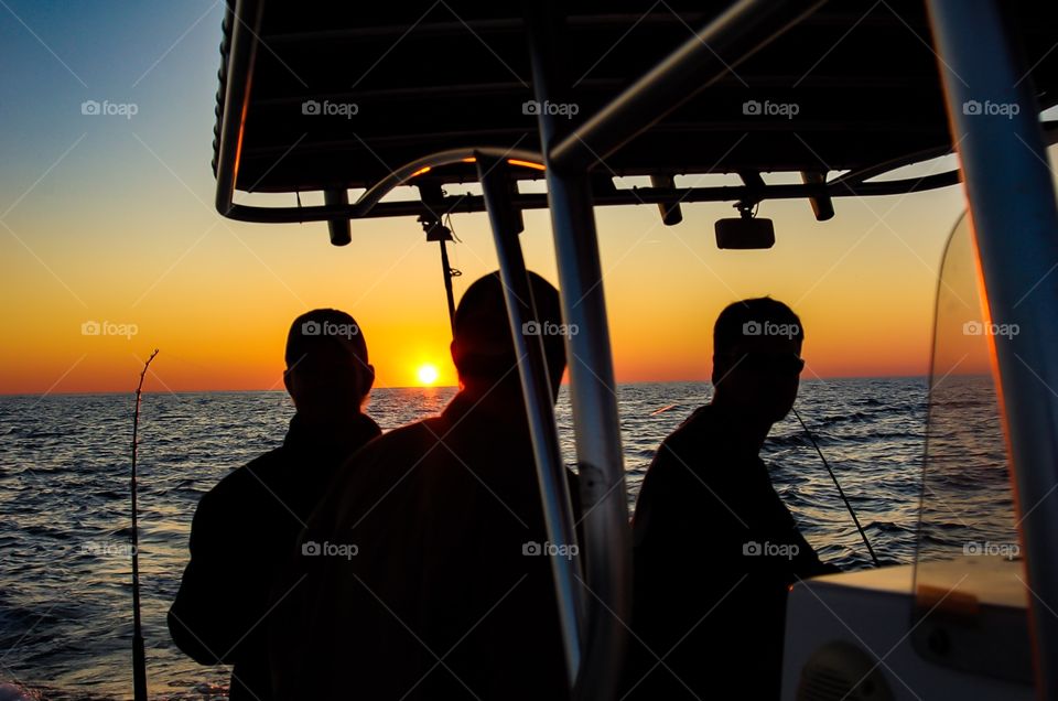 Fishing in the coast.