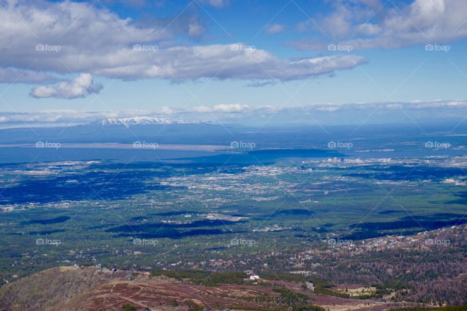 Anchorage. Anchorage from flat top mountain 